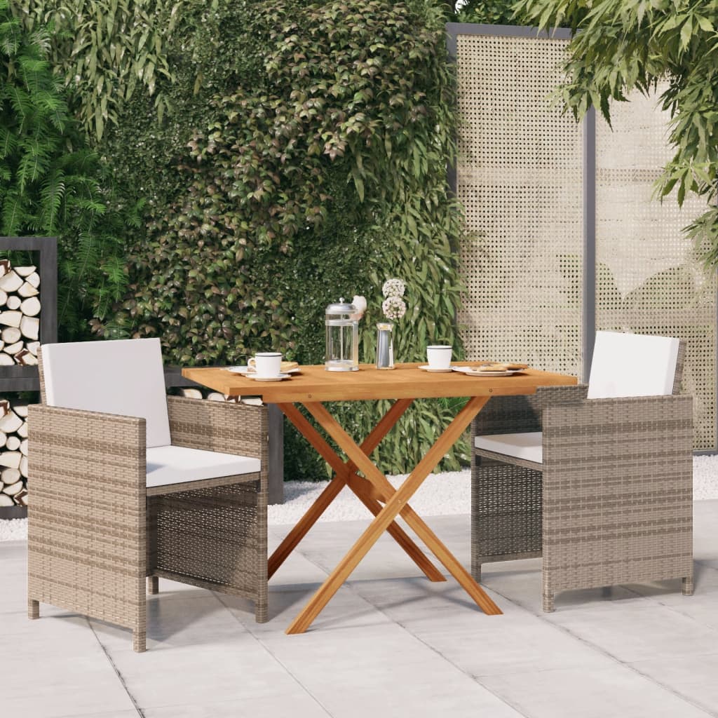 3 Piece Patio Dining Set With Cushions