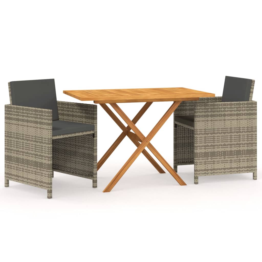 3 Piece Patio Dining Set With Cushions