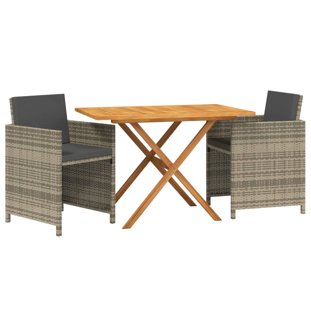 3 Piece Patio Dining Set With Cushions