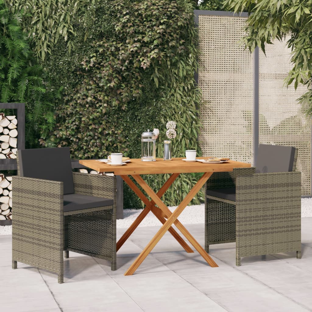 3 Piece Patio Dining Set With Cushions