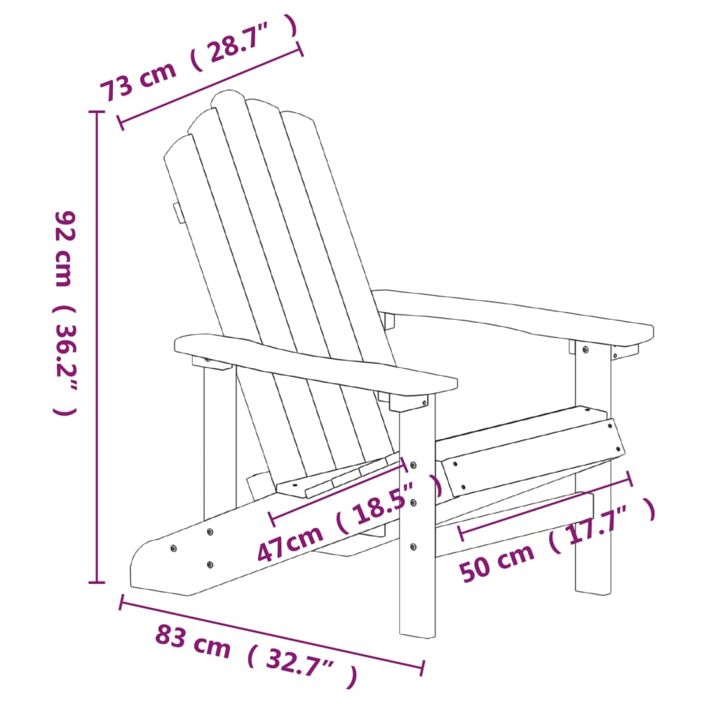 Patio Adirondack Chair Hdpe