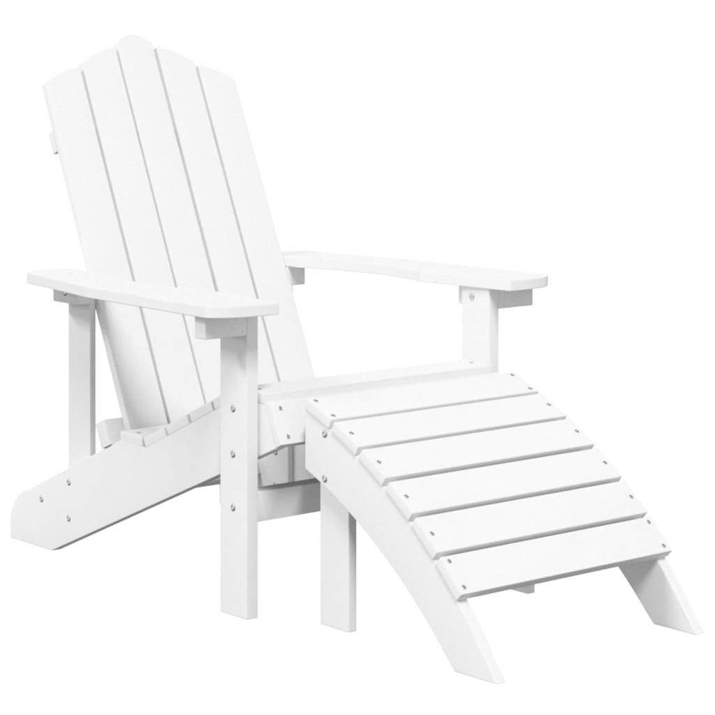 Patio Adirondack Chair With Footstool Hdpe