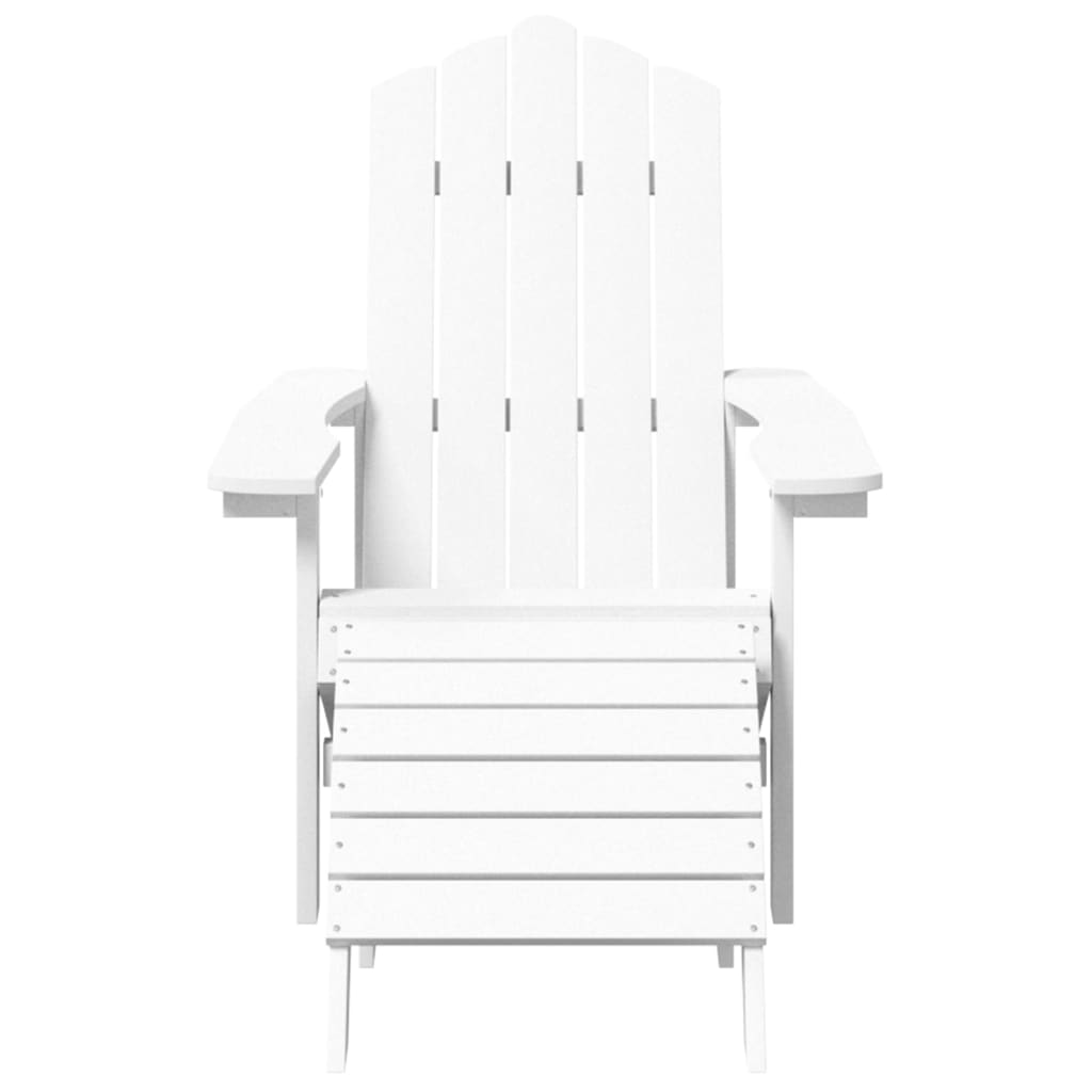 Patio Adirondack Chair With Footstool Hdpe