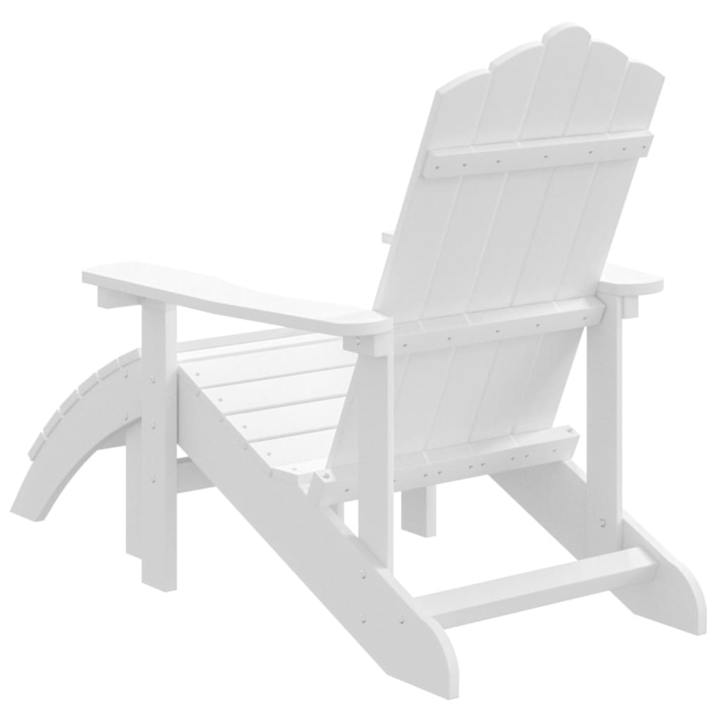 Patio Adirondack Chair With Footstool Hdpe