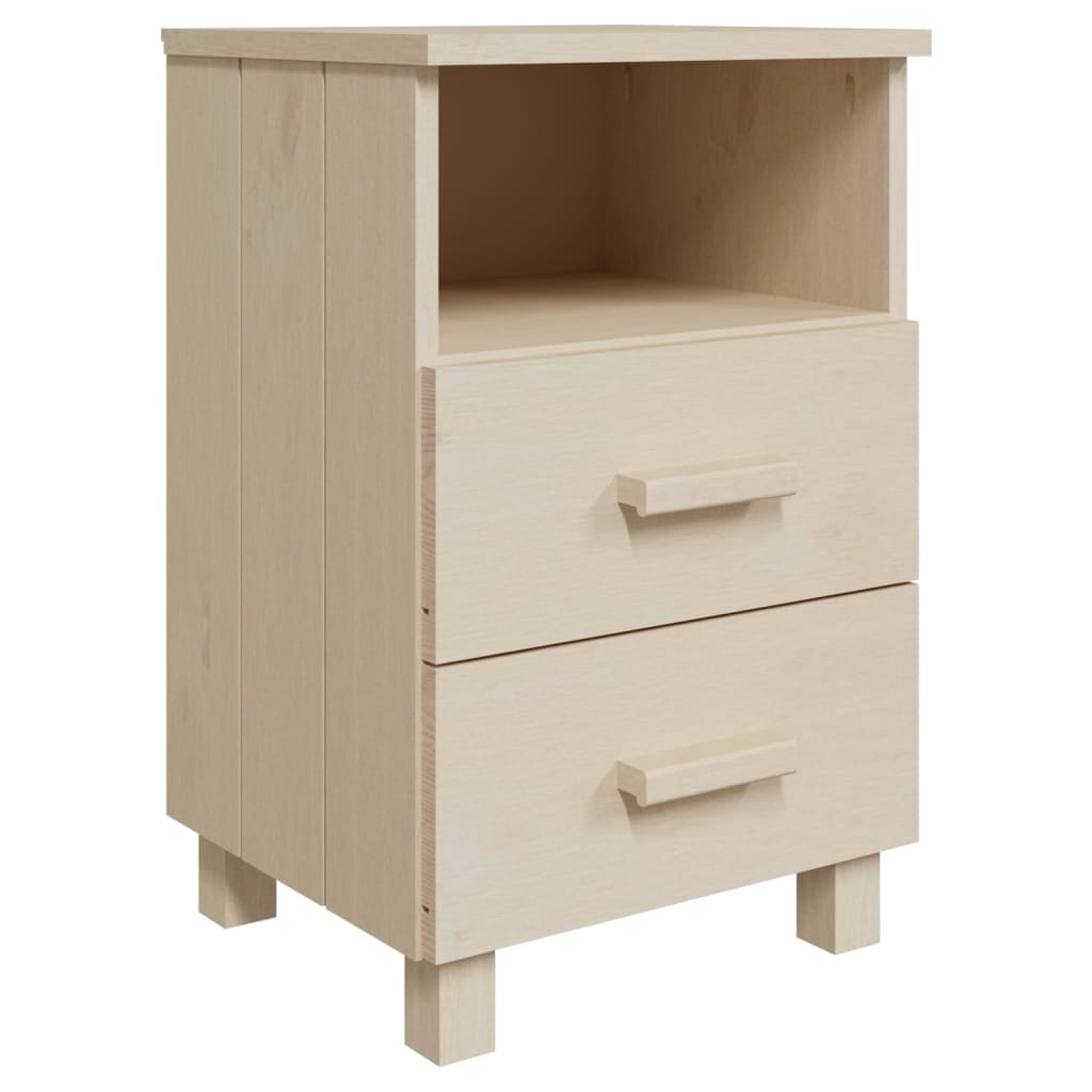 Bedside Cabinet Hamar 15.7&quot;X13.8&quot;X24.4&quot; Solid Wood Pine