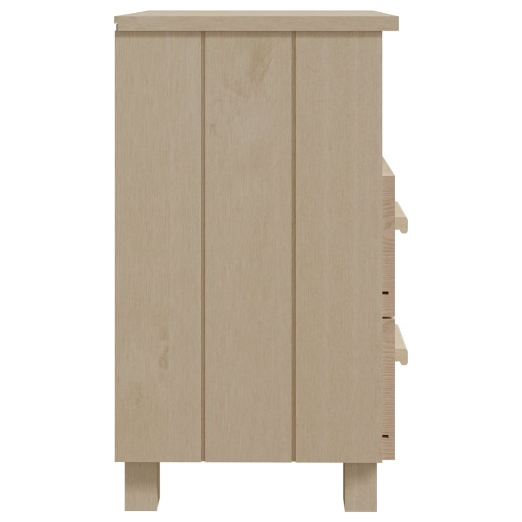 Bedside Cabinet Hamar 15.7&quot;X13.8&quot;X24.4&quot; Solid Wood Pine