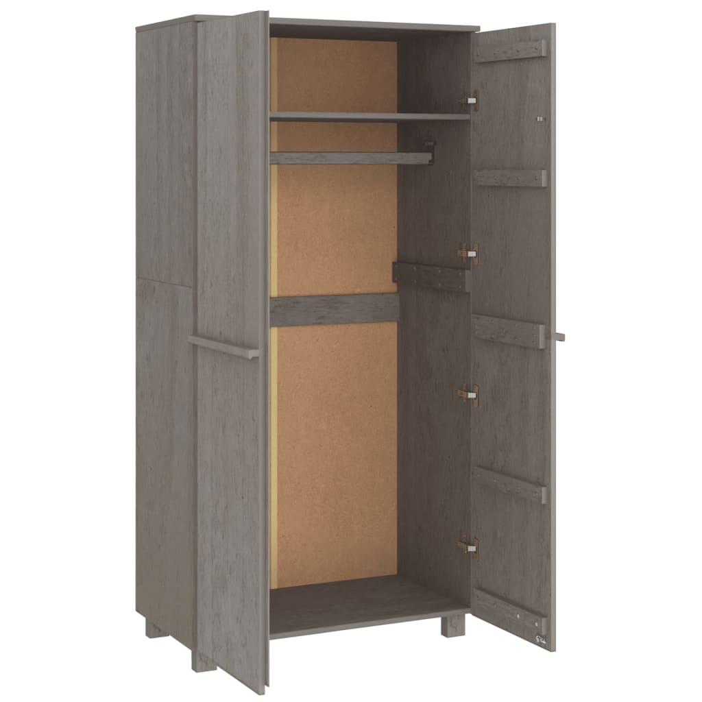 Wardrobe Hamar 35&quot;X19.7&quot;X70.9&quot; Solid Wood Pine