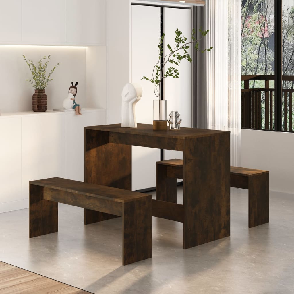 3 Piece Dining Set Engineered Wood