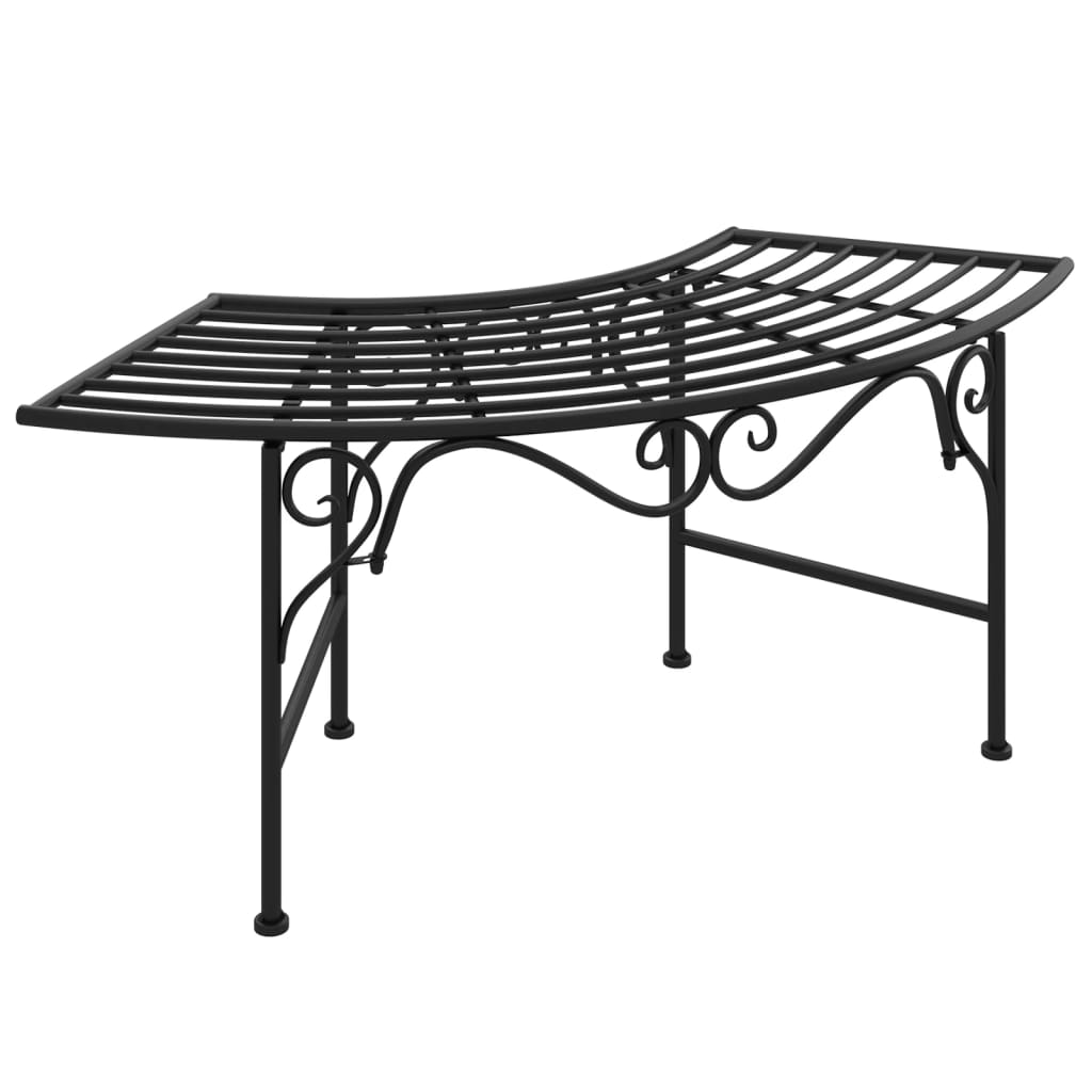 Tree Bench 44.5&quot; Black Steel