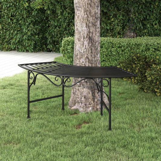 Tree Bench 44.5&quot; Black Steel