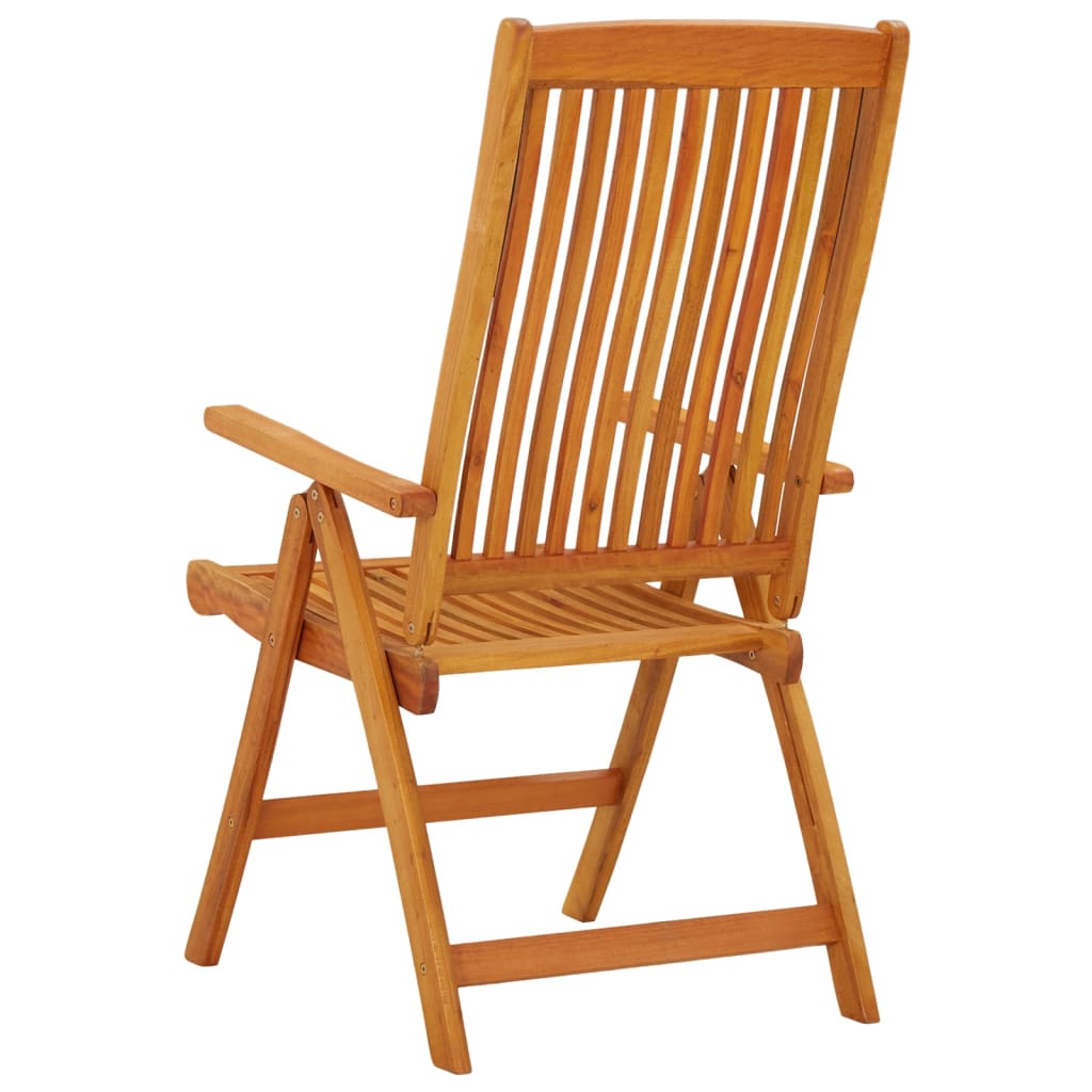 Folding Patio Chairs 2 Pcs Solid Wood Eucalyptus