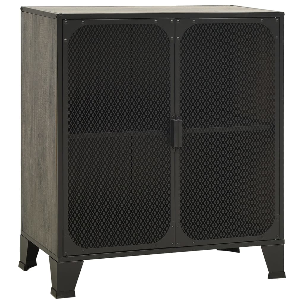 Storage Cabinets 2 Pcs 28.3&quot;X14.2&quot;X32.3&quot; Metal And Mdf