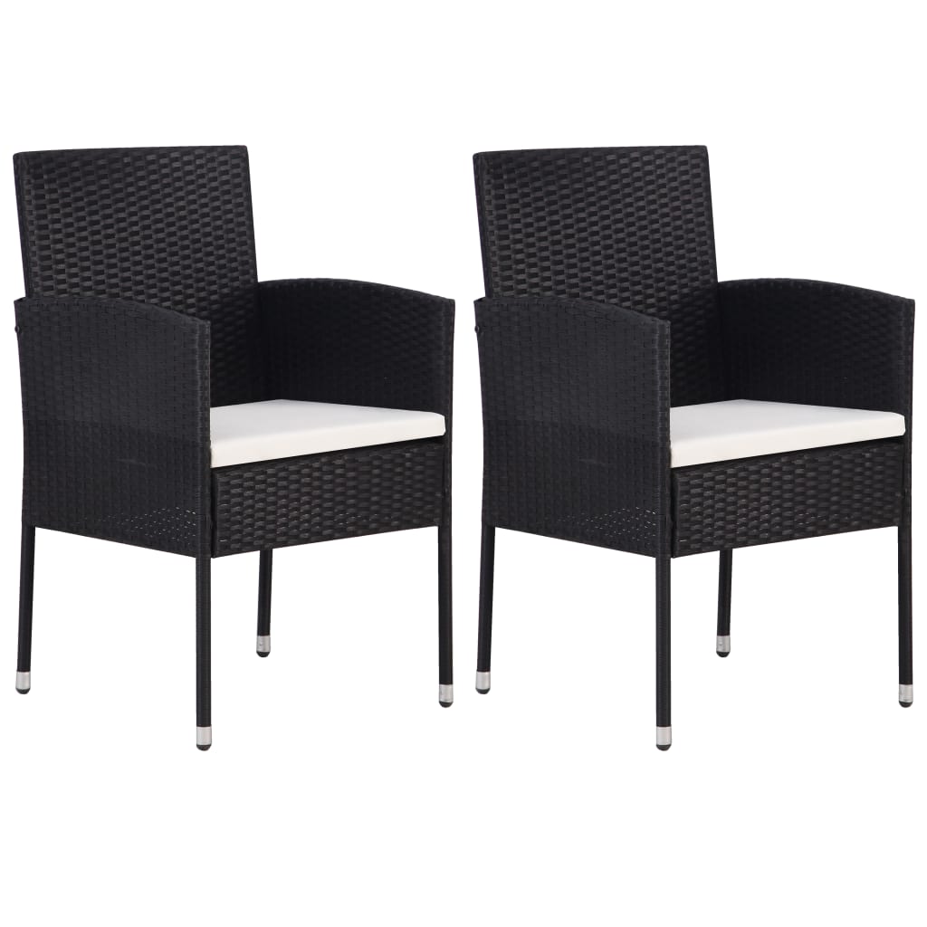 Patio Chairs With Cushions 4 Pcs Poly Rattan