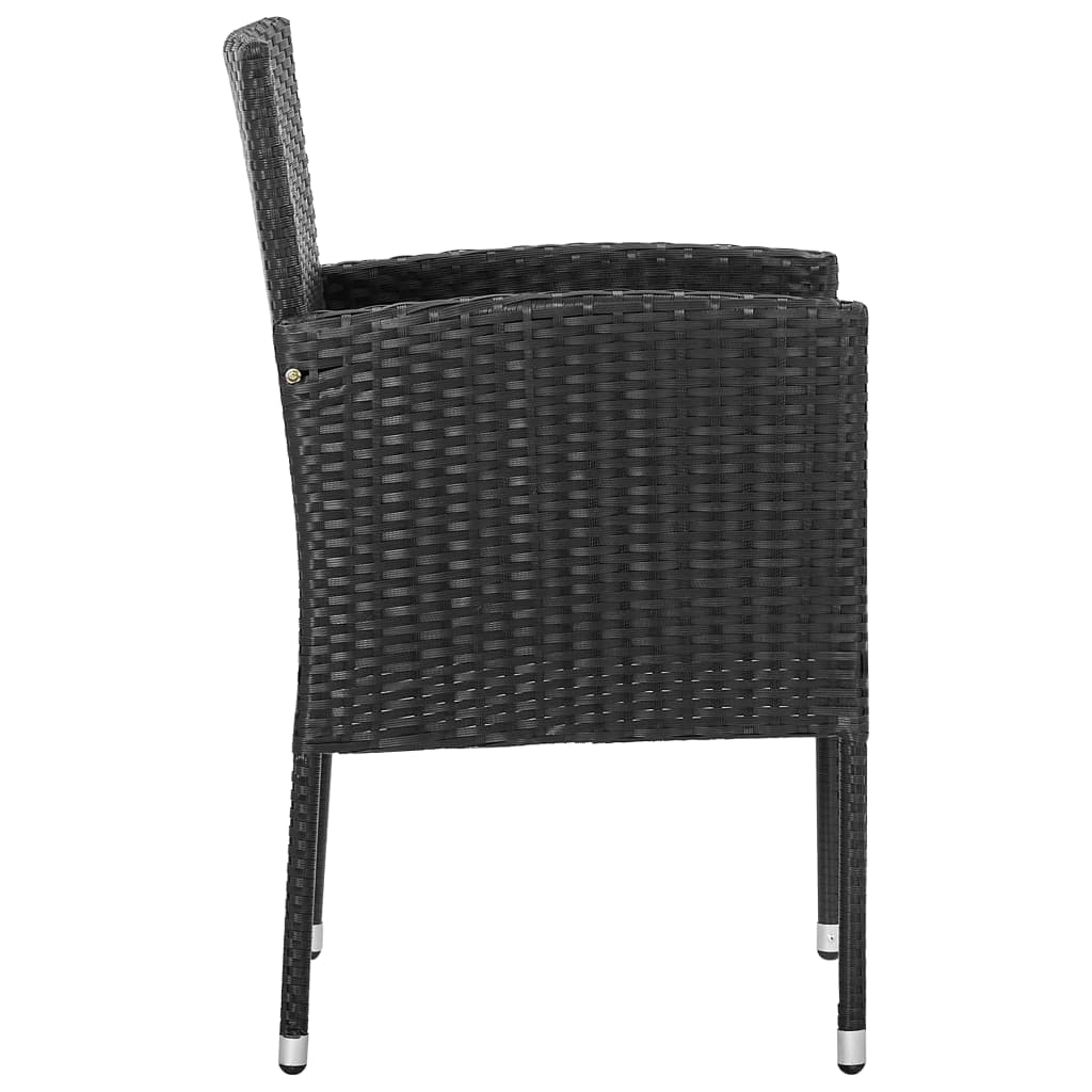 Patio Chairs With Cushions 4 Pcs Poly Rattan