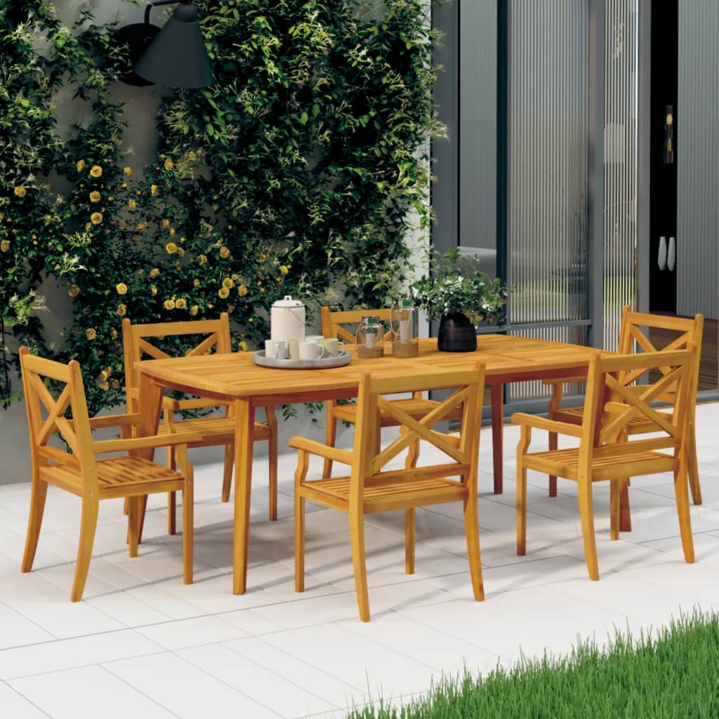 Patio Dining Chairs 2 Pcs Solid Wood Acacia