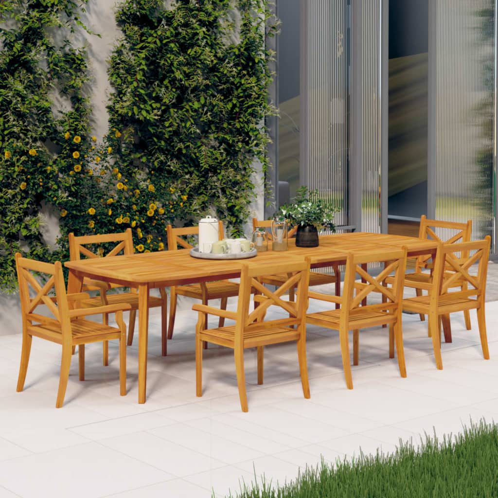 Patio Dining Chairs 2 Pcs Solid Wood Acacia