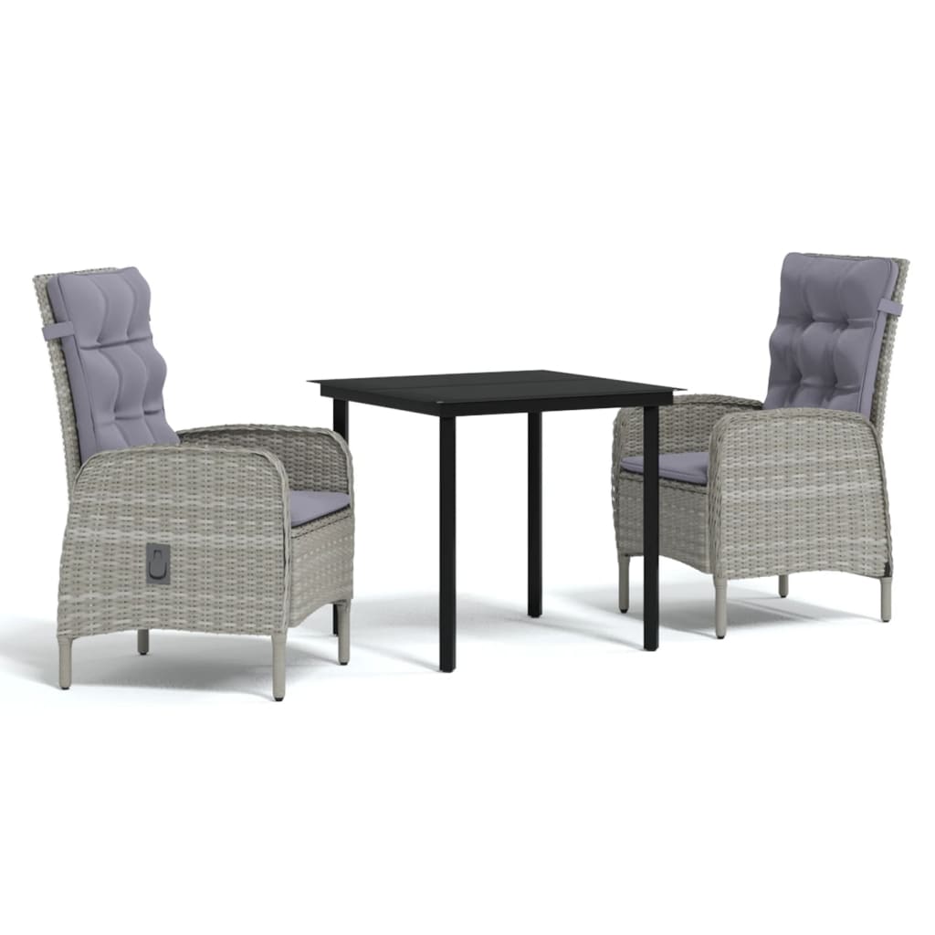 3 Piece Patio Dining Set With Cushions