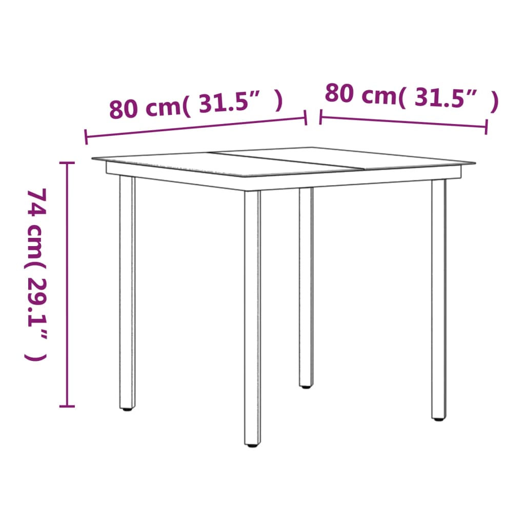 3 Piece Patio Dining Set With Cushions