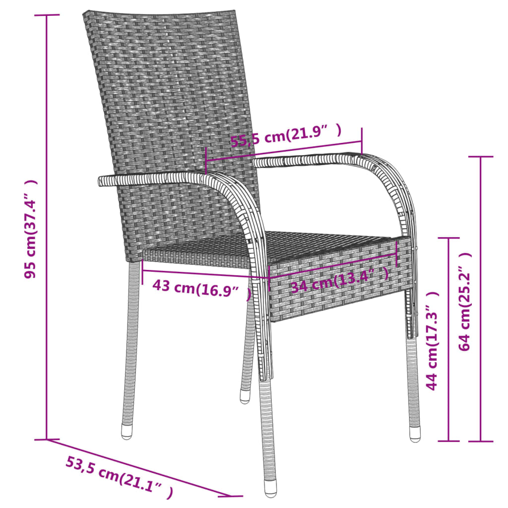 3 Piece Patio Dining Set