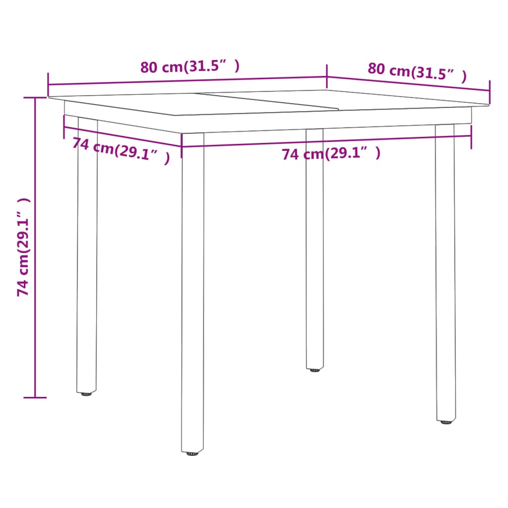 3 Piece Patio Dining Set