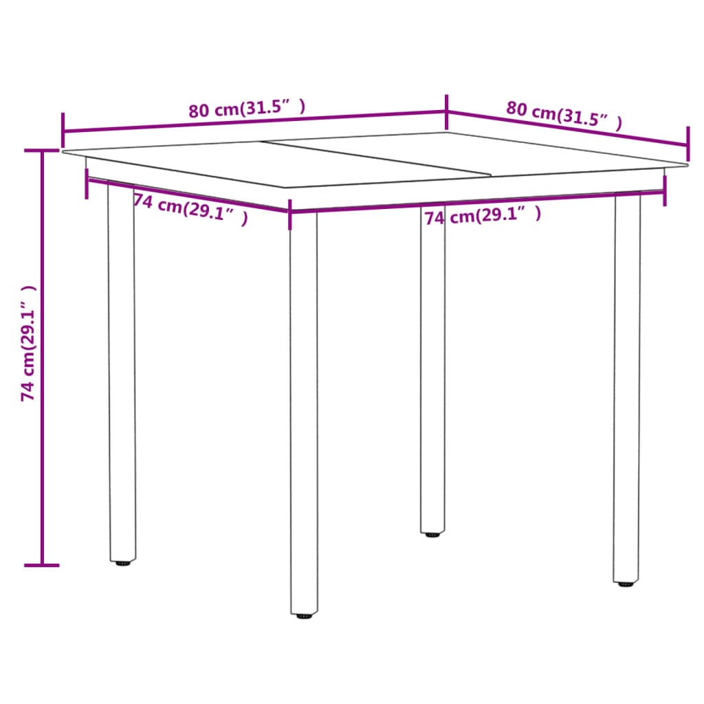 3 Piece Patio Dining Set