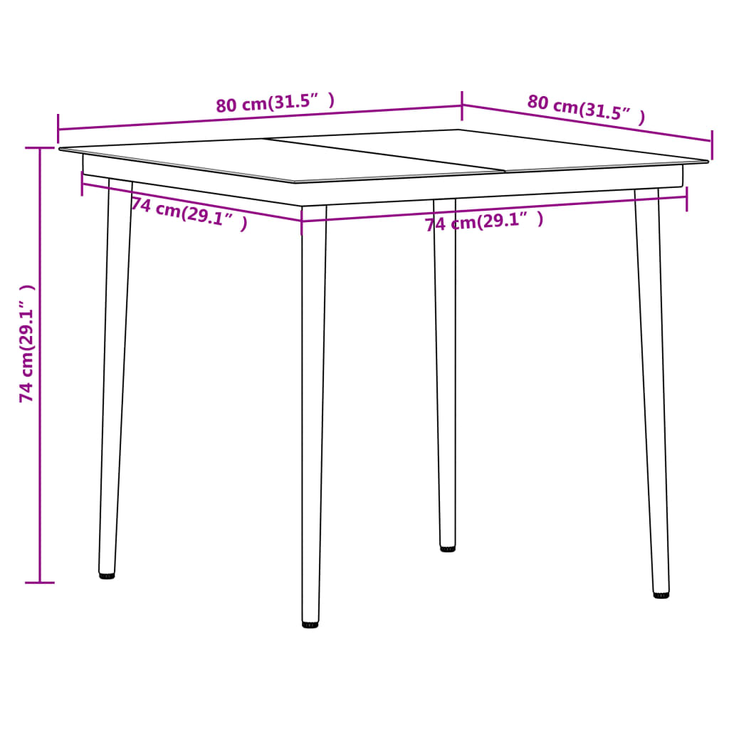 3 Piece Patio Dining Set