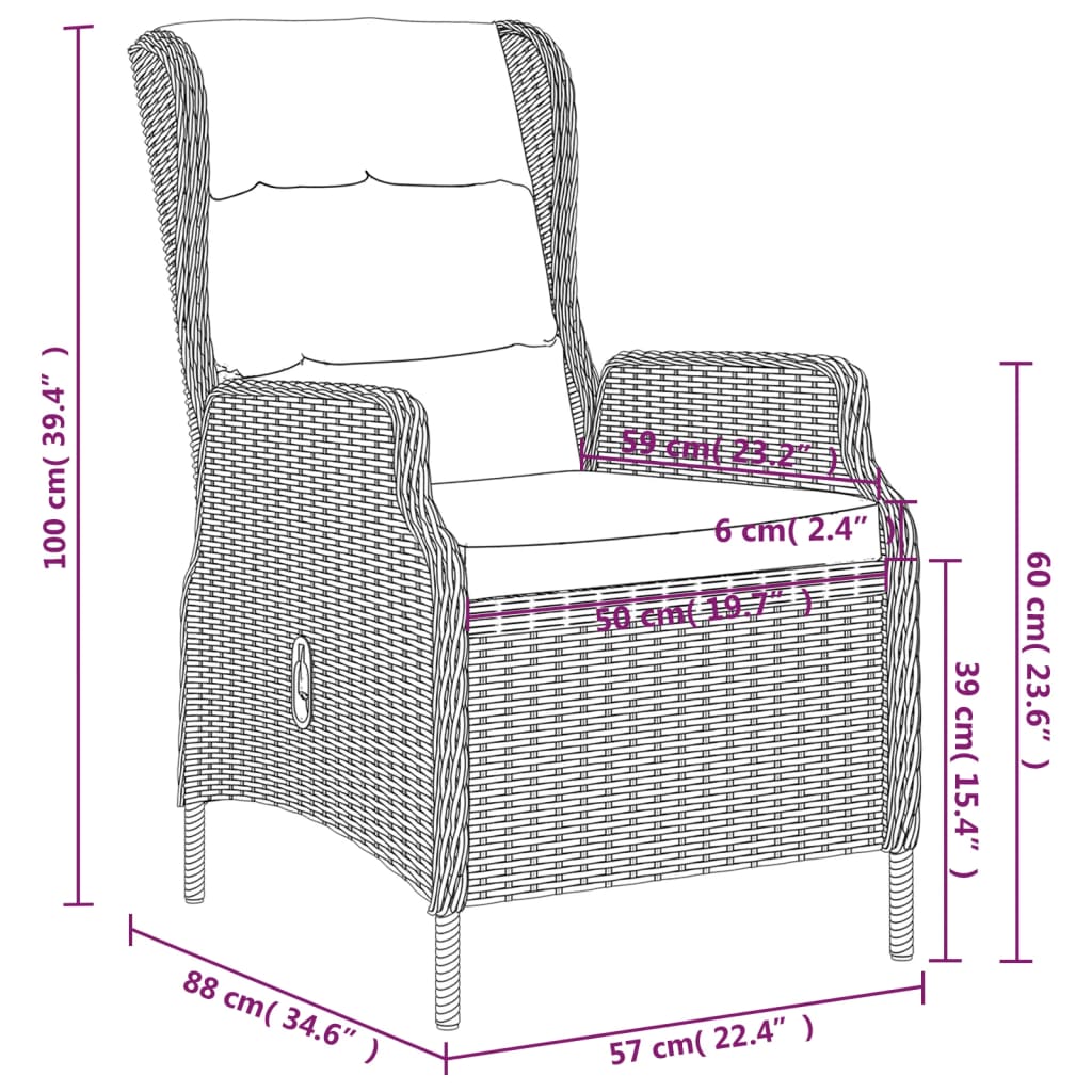 3 Piece Patio Dining Set