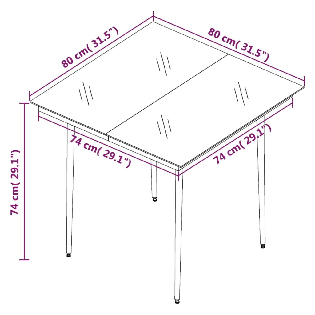 3 Piece Patio Dining Set