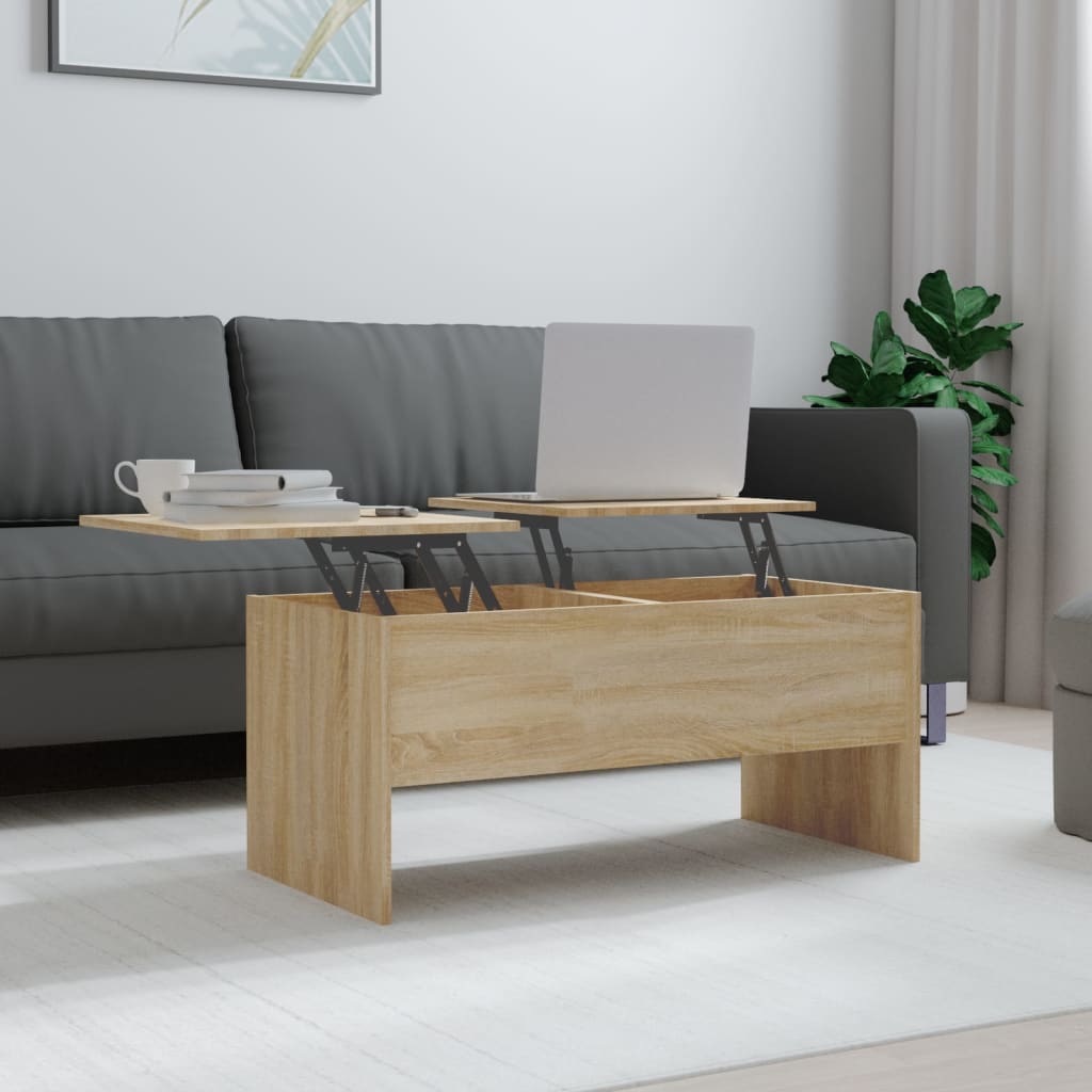 Coffee Table 40.2&quot;X19.9&quot;X18.3&quot; Engineered Wood