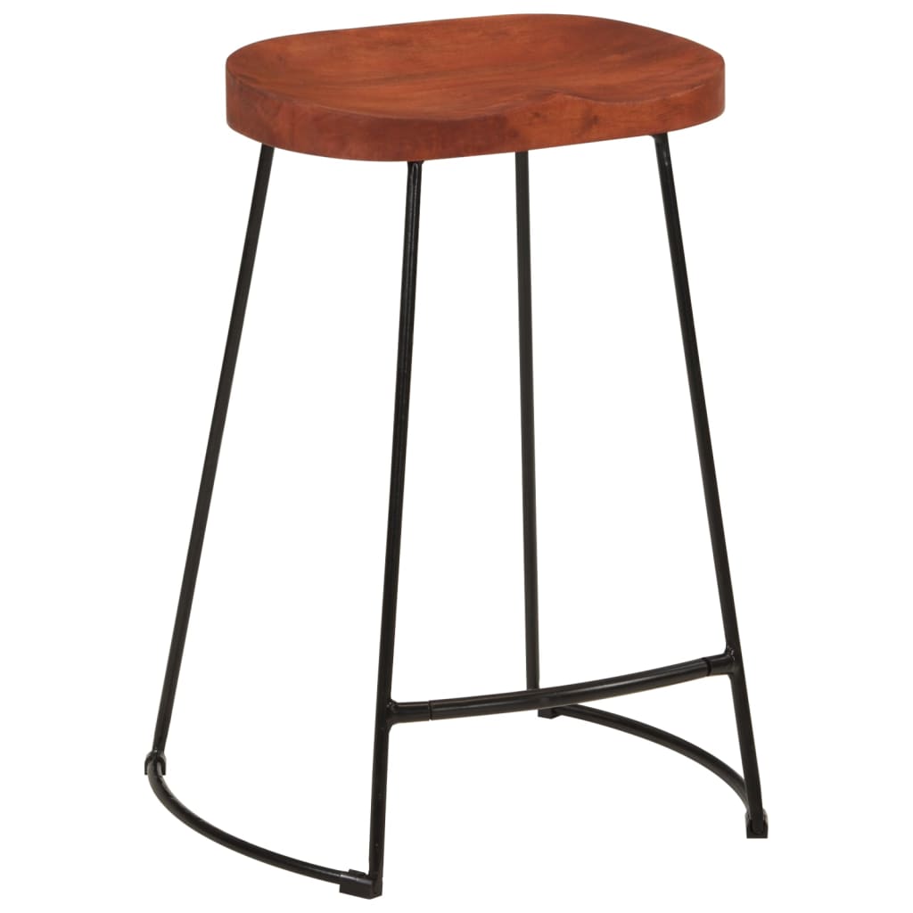 Gavin Bar Stools 2 Pcs 17.7&quot;X15.7&quot;X24.8&quot; Solid Wood Mango