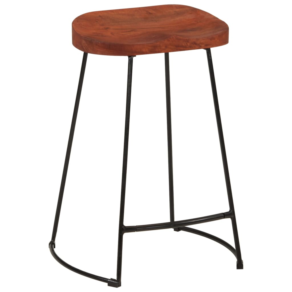 Gavin Bar Stools 2 Pcs 17.7&quot;X15.7&quot;X24.8&quot; Solid Wood Mango