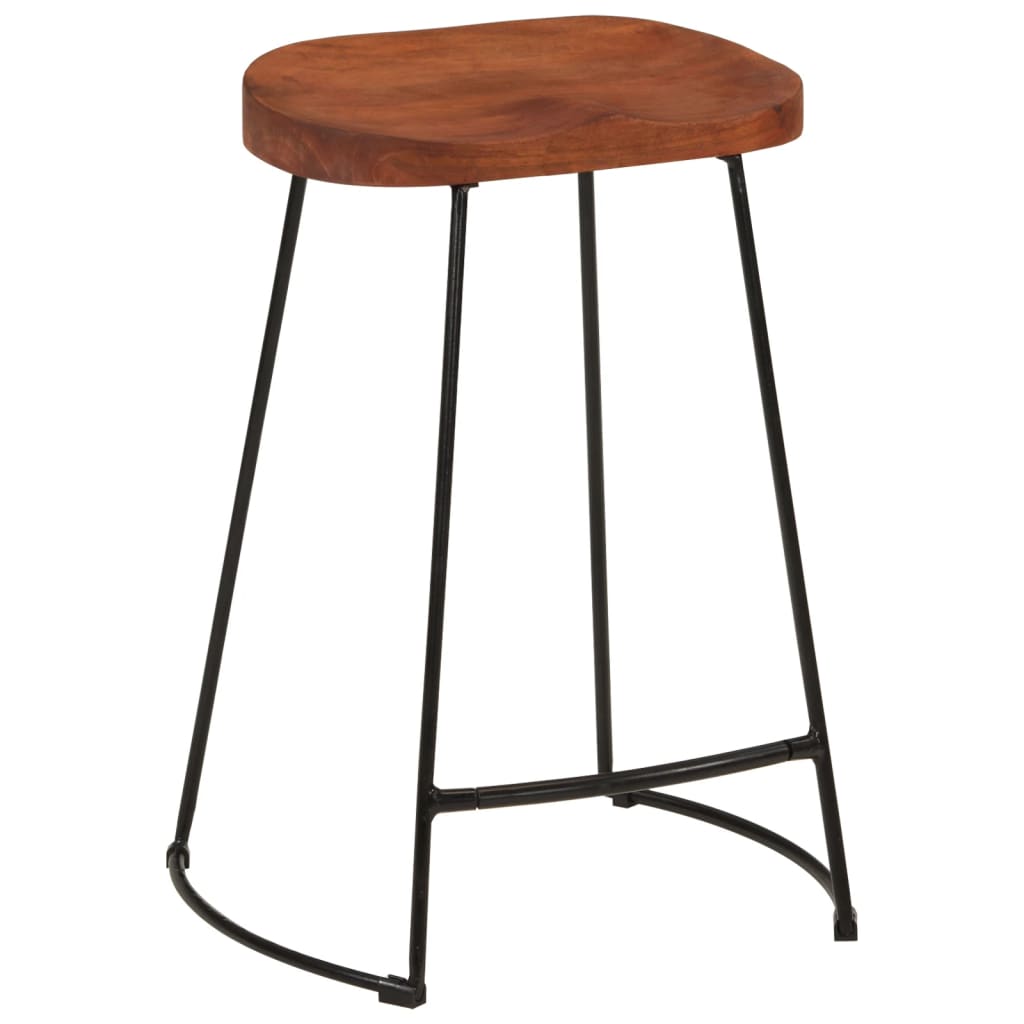 Gavin Bar Stools 2 Pcs 17.7&quot;X15.7&quot;X24.8&quot; Solid Wood Mango