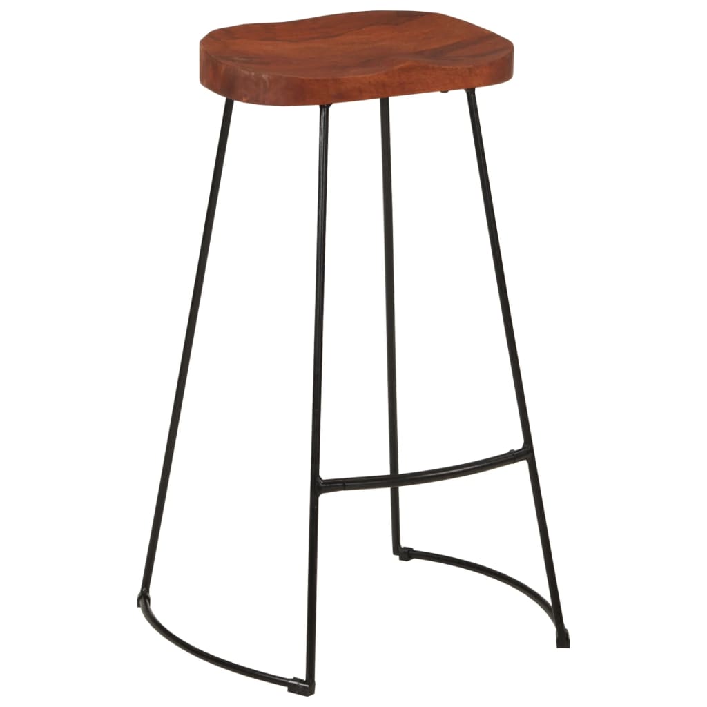 Gavin Bar Stools 2 Pcs 19.7&quot;X15.7&quot;X30.7&quot; Solid Wood Mango