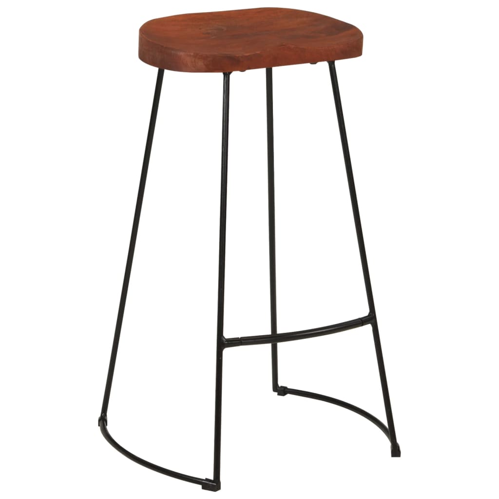 Gavin Bar Stools 2 Pcs 19.7&quot;X15.7&quot;X30.7&quot; Solid Wood Mango