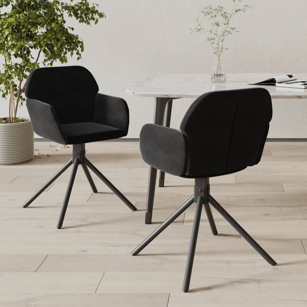 Swivel Dining Chairs 2 Pcs Velvet