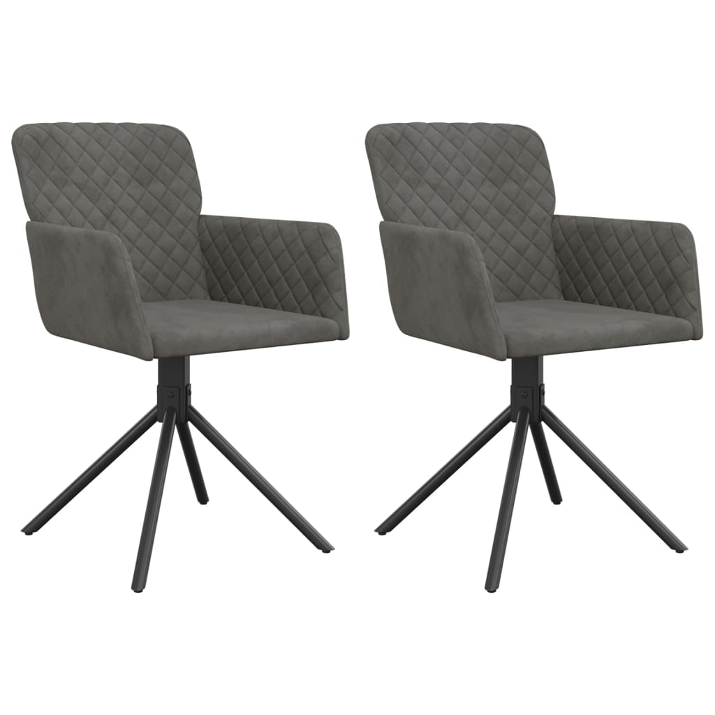 Swivel Dining Chairs 2 Pcs Velvet