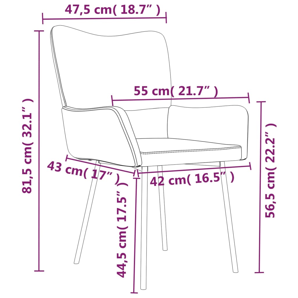 Dining Chairs 2 Pcs Velvet