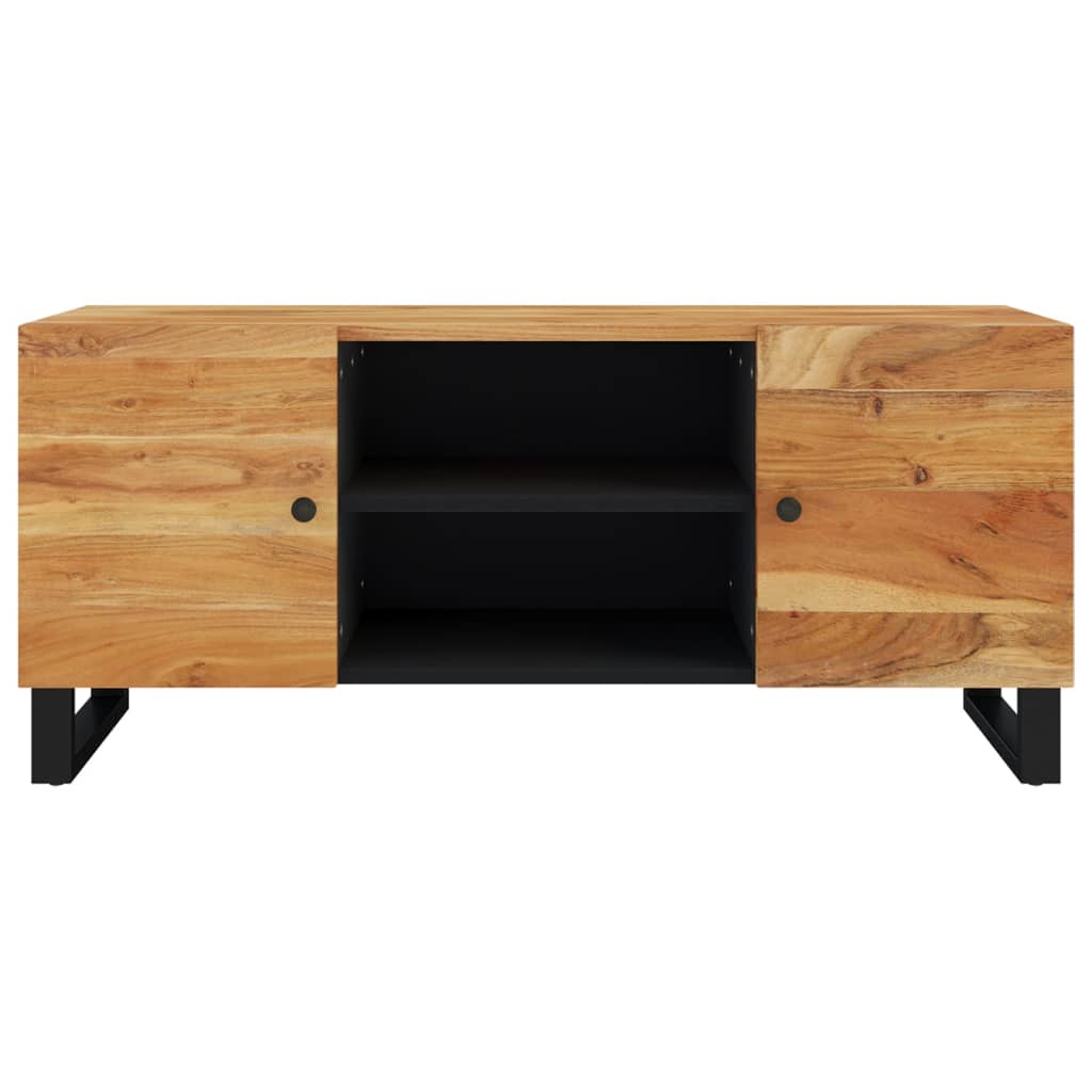 Tv Stand 41.3&quot;X13&quot;X18.1&quot; Solid Wood Acacia