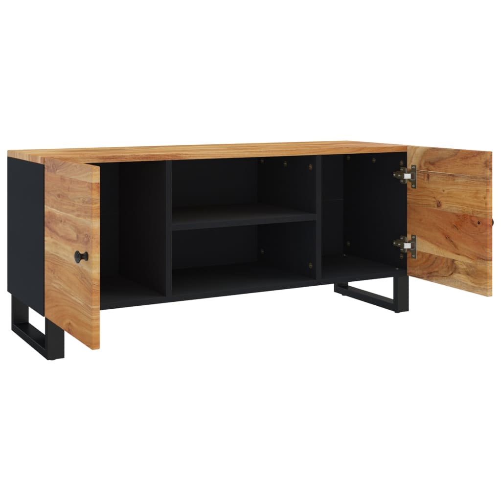 Tv Stand 41.3&quot;X13&quot;X18.1&quot; Solid Wood Acacia