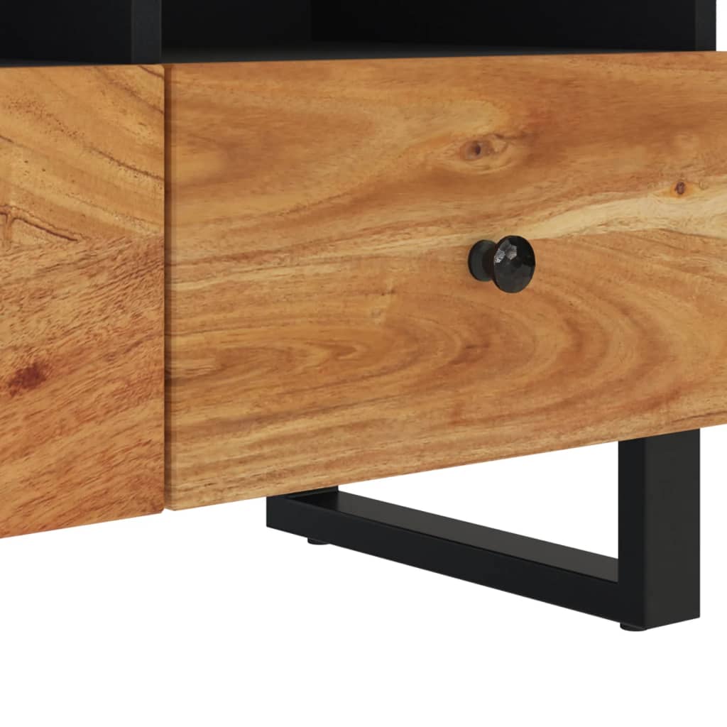 Tv Stand 27.6&quot;X13&quot;X18.1&quot; Solid Wood Acacia