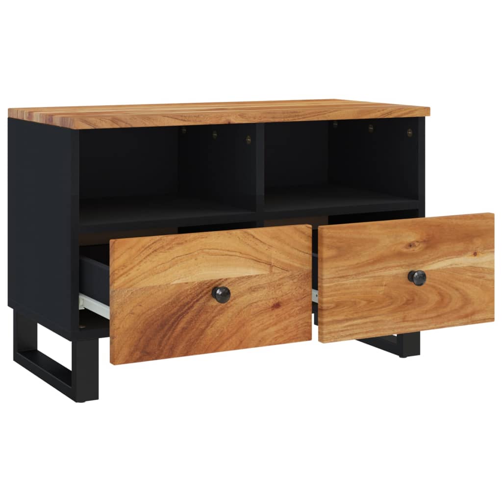 Tv Stand 27.6&quot;X13&quot;X18.1&quot; Solid Wood Acacia