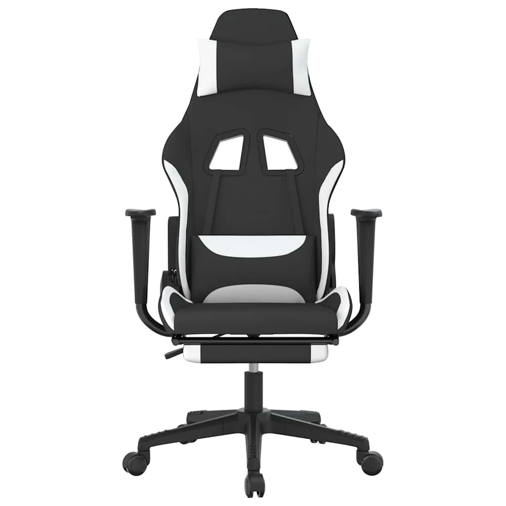 Massage Gaming Chair Black And Fabric