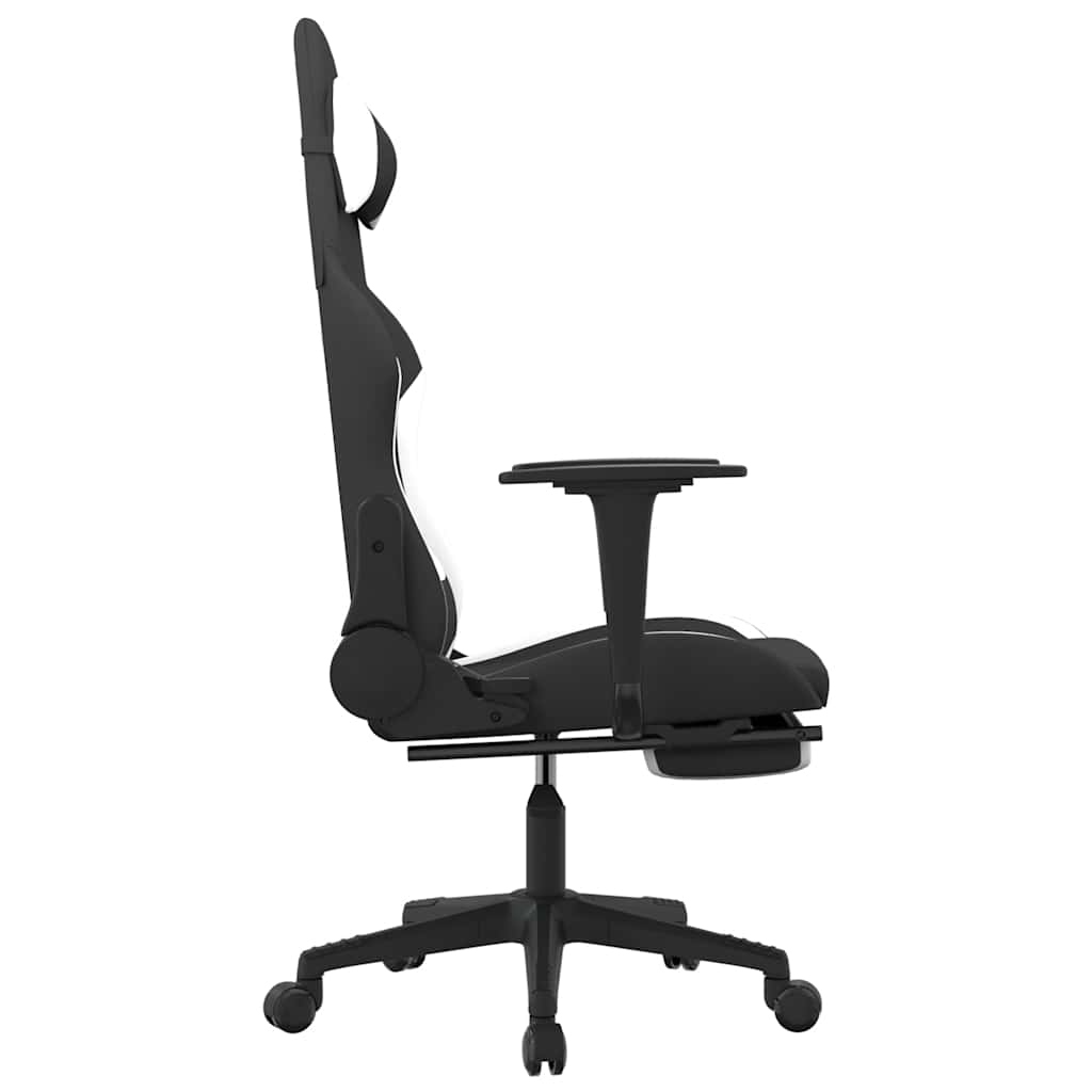 Massage Gaming Chair Black And Fabric