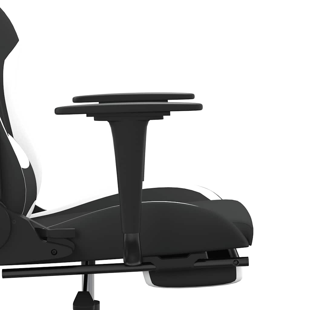 Massage Gaming Chair Black And Fabric