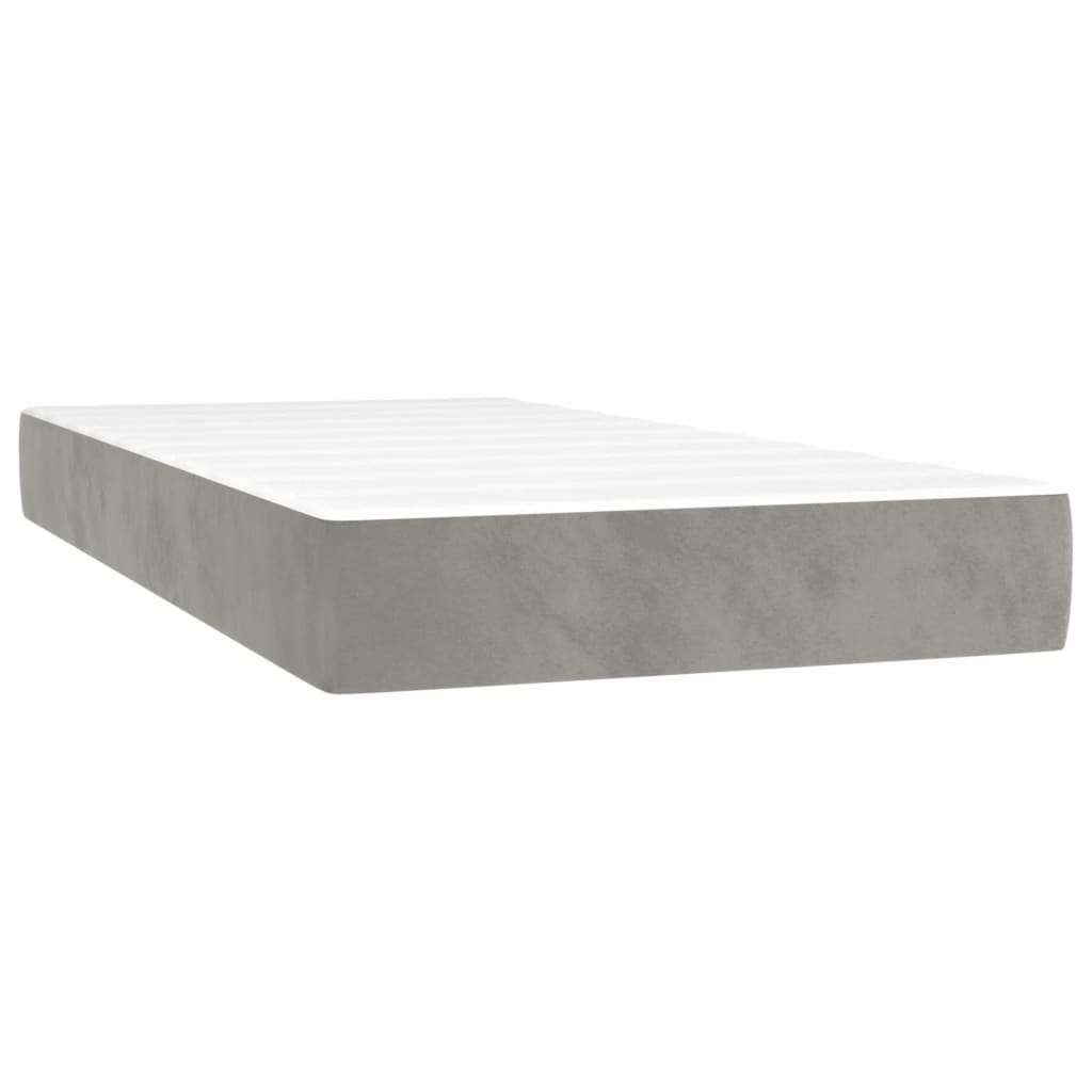 Pocket Spring Bed Mattress 39.4&quot;X74.8&quot;X7.9&quot; Velvet