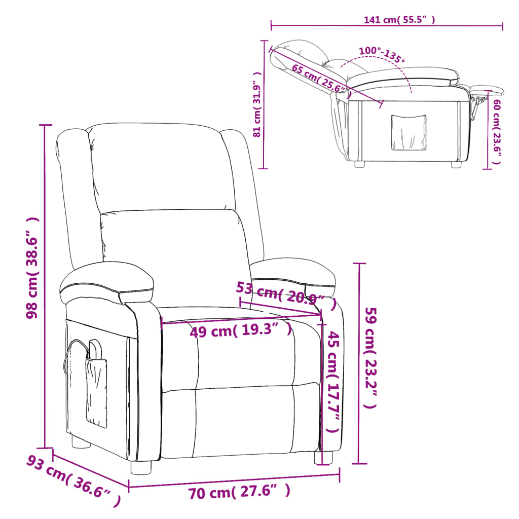 Massage Chair Faux Leather