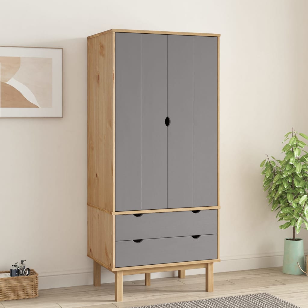 Wardrobe Otta 30.1&quot;X20.9&quot;X67.7&quot; Solid Wood Pine