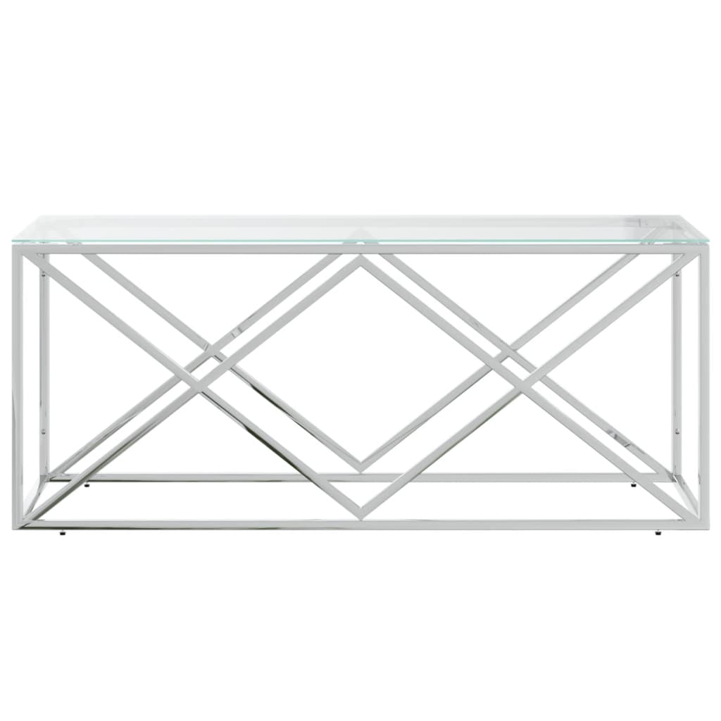 Coffee Table 43.3&quot;X17.7&quot;X17.7&quot; Stainless Steel And