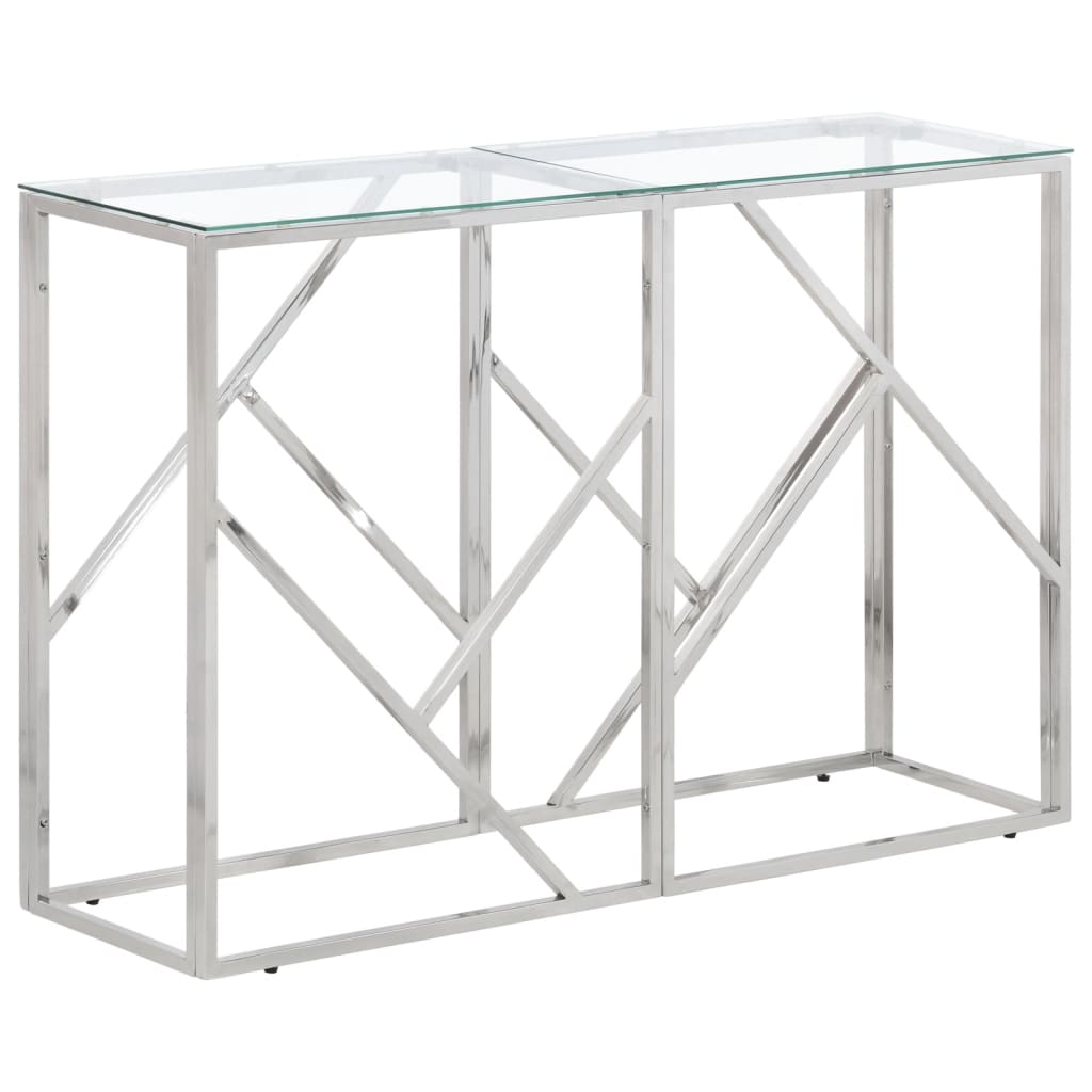 Console Table Stainless Steel And Tempered