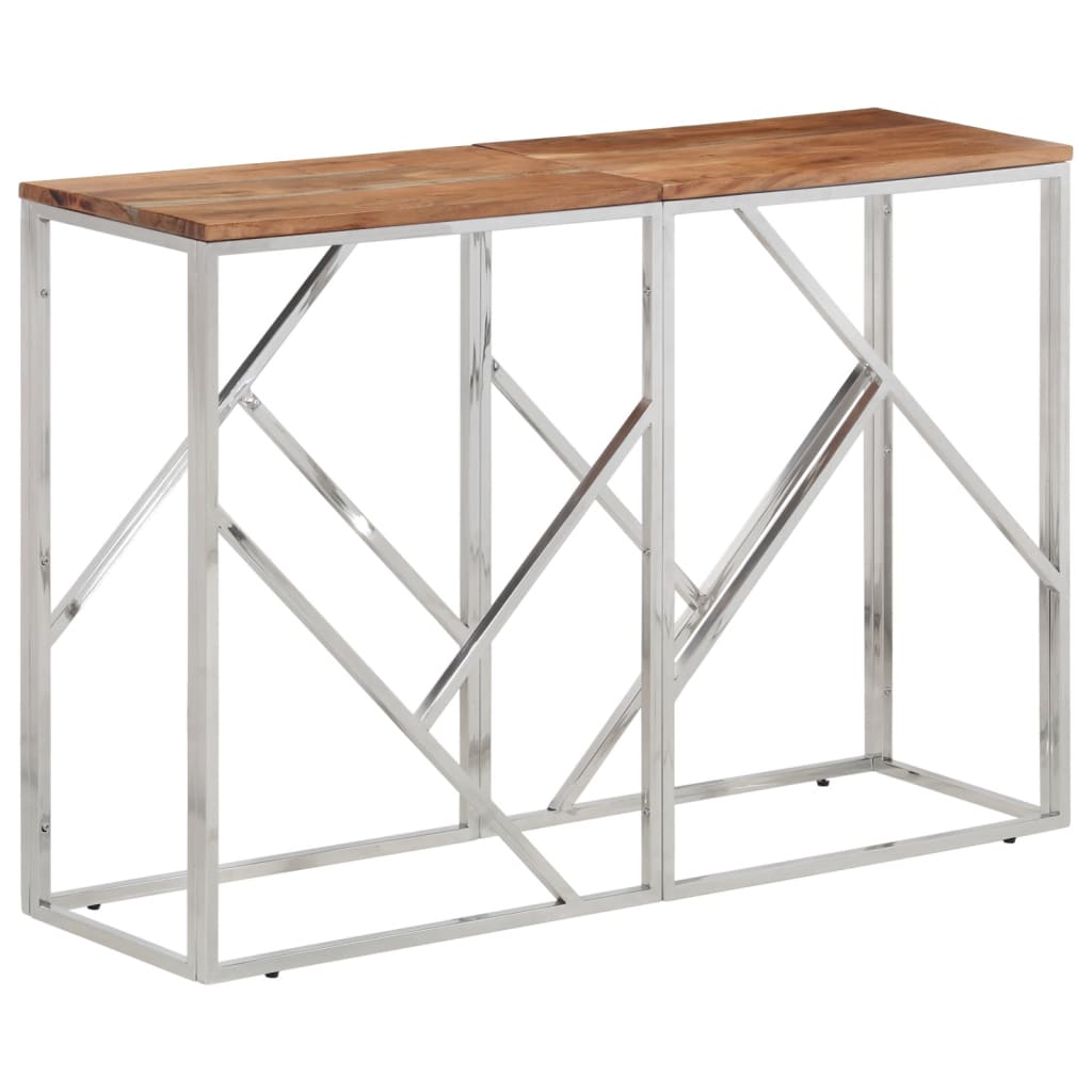 Console Table Stainless Steel And Tempered